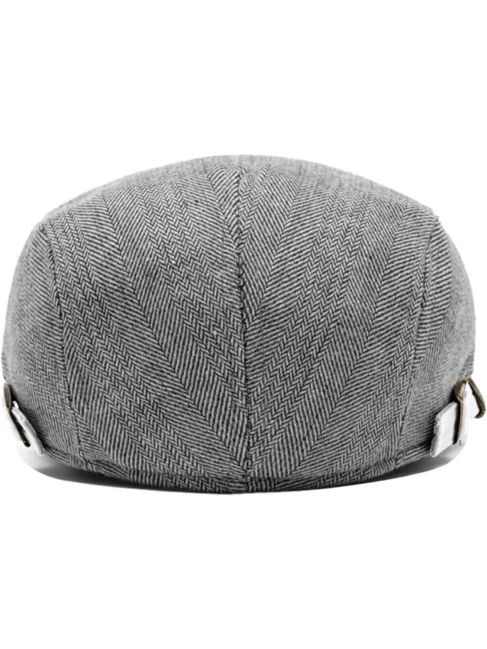 Stylish Men's Herringbone Tweed Newsboy Cap | Adjustable Cotton Ivy Hat
